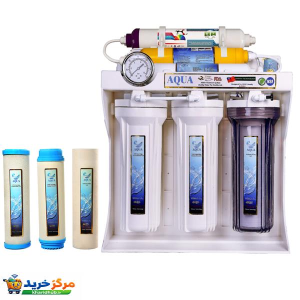 دستگاه تصفیه کننده آب آکوا مدل JW-07 به همراه فیلتر تصفیه آب کد 02 مجموعه 3 عددی