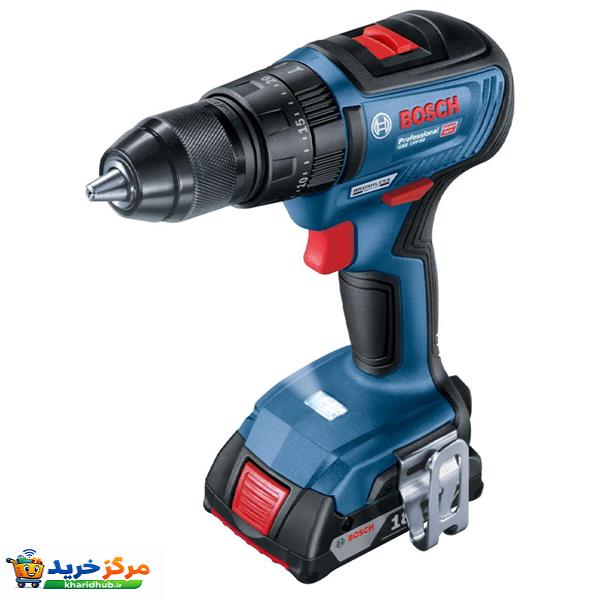 دریل پیچ گوشتی شارژی چکشی 13 میلیمتری 18 ولت بوش مدل فوق حرفه ای GSB 18V-50 Brushless Motor + 3 Battery Extra