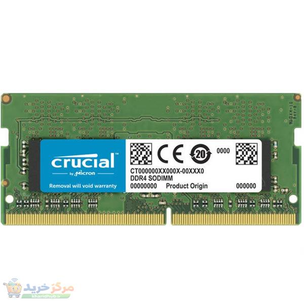 رم لپ‌تاپ DDR4 Crucial مدل CT16 ظرفیت 16GB فرکانس 3200MHz تایمینگ CL22 نوع SO-DIMM اجرای سریع و پایدار و ارتقای عملکرد سیستم