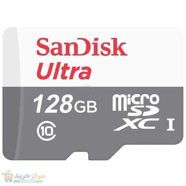 کارت حافظه microSDXC سن دیسک مدل Ultra کلاس 10 استاندارد UHS-I U1 سرعت 100MBps ظرفیت 128 گیگابایت