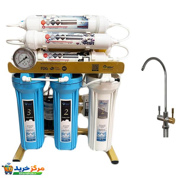 دستگاه تصفیه کننده آب اس اس وی مدل GoldenBlue  2W X1050 به همراه شیر تصفیه آب