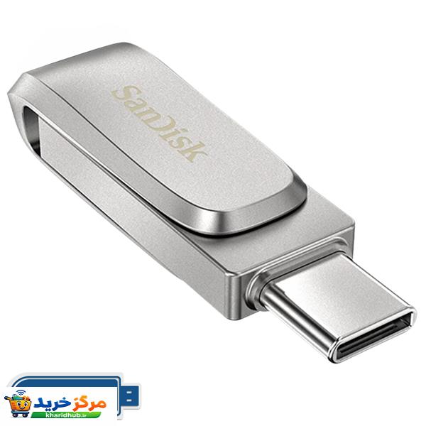 فلش مموری سن دیسک مدل Dual Drive Luxe ظرفیت 128 گیگابایت با رابط USB Type-C، USB 3.1