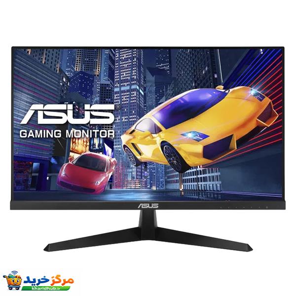مانیتور 23.8 اینچ ایسوس مدل VY249HGE، رزولوشن Full-HD، پنل IPS، نرخ بروزرسانی 144 هرتز، با نسبت تصویر 16:9، دارای پورت HDMI و خروجی هدفون