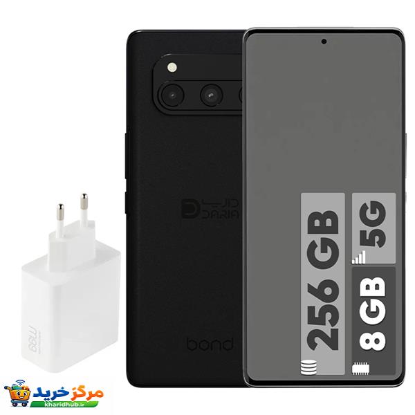 گوشی موبایل داریا مدل bond 5G دو سیم کارت ظرفیت 256 گیگابایت و رم 8 گیگابایت به همراه شارژر