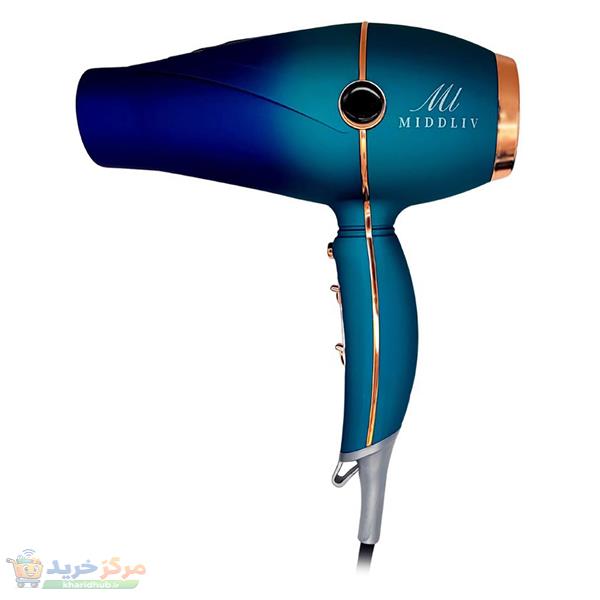 سشوار حرفه‌ای 2000-2400 وات میدلیو مدل V-232، موتور AC، وزن 550 گرم، دارای سری متمرکز‌کننده باریک، متمرکز‌کننده پهن با ویژگی صاف‌کنندگی، حجم‌دهندگی، با قابلیت باد سرد، فناوری تولید یون