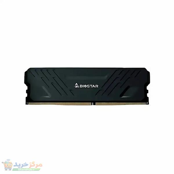 رم دسکتاپ بایوستار Storming V 16GB DDR4 3200MHz تک کاناله CL16 با هیت‌سینک آلومینیومی و ولتاژ 1.35 ولت