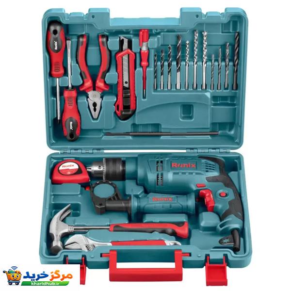 دریل چکشی رونیکس مدل RS 0001 مجموعه 22 عددی