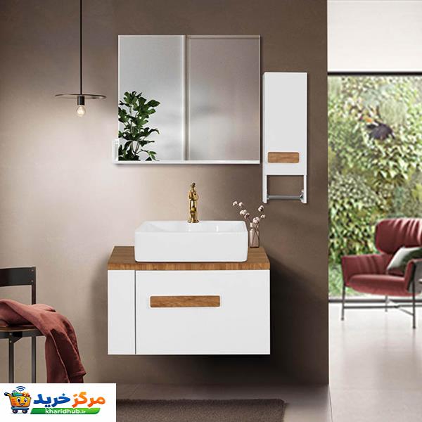 ست کابینت و روشویی آزالیا مدل WB06 به همراه آینه و باکس