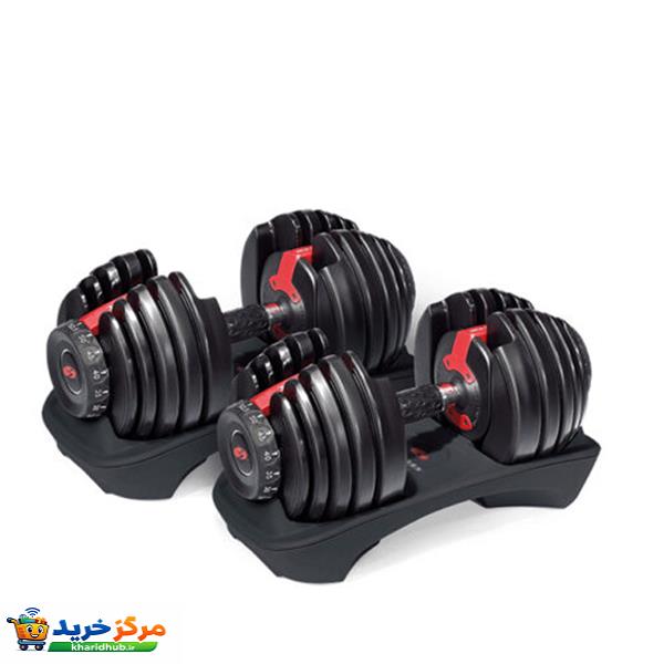 دمبل گرد قابل تنطیم 24 کیلوگرمی کد b2 بسته دو عددی