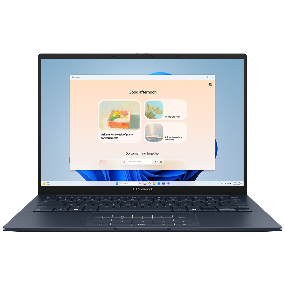 لپ تاپ 14 اینچی ایسوس مدل Zenbook 14 UX3405CA-Core Ultra 9 285H-16GB LPDDR5X-2TB SSD-OLED Touch 3K 120Hz-Backlit-W - کاستوم شده