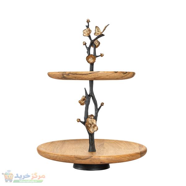 شیرینی خوری گلدکیش مدل باترفلای دو طبقه کد GK829801
