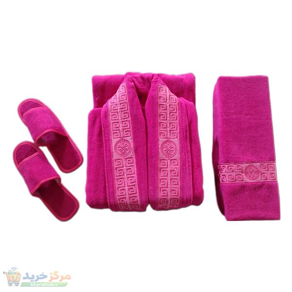 سرویس حوله پالتویی 4 تکه تاچ طرح love سایز 125