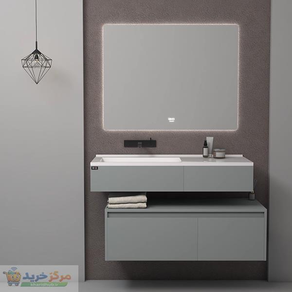 ست کابینت و روشویی آلکا مدل  4010 به همراه آینه بک لایت