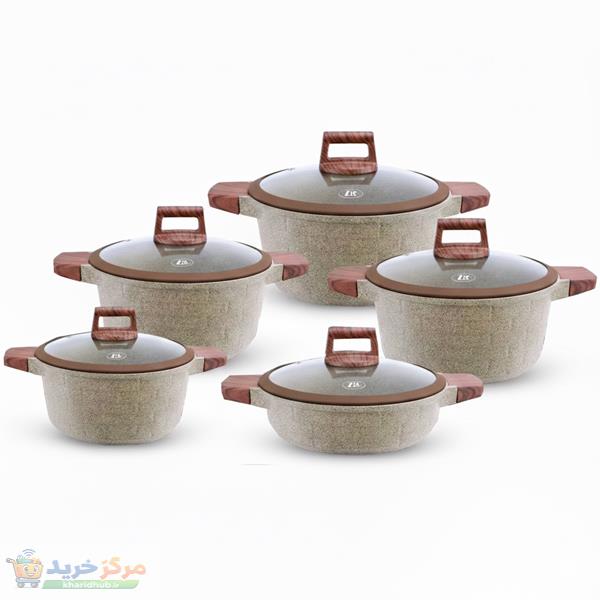سرویس پخت و پز گرانیتی 10 پارچه بازرگانی زیو مدل ZCS-8540/5S32