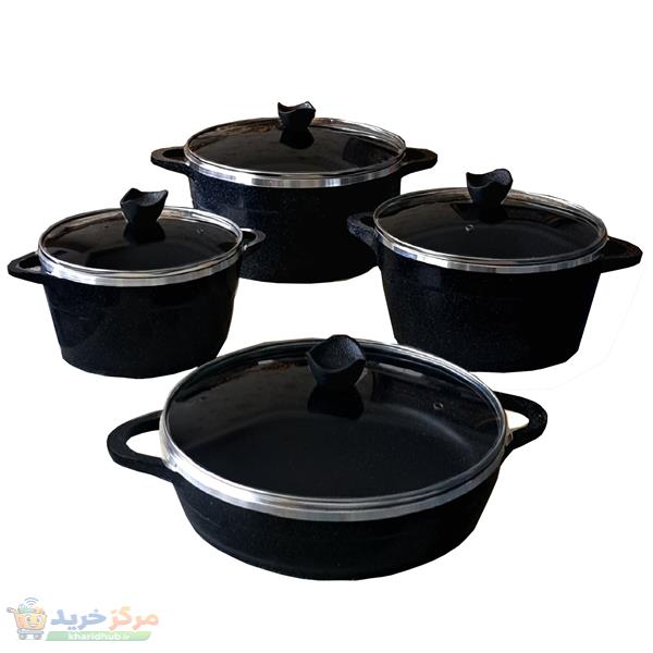 سرویس قابلمه چدنی 8 پارچه لایف استایل مدل BEST