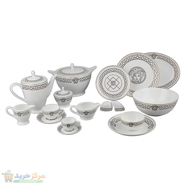 سرویس غذاخوری چینی  128 پارچه 18 نفر مدل ورساچه