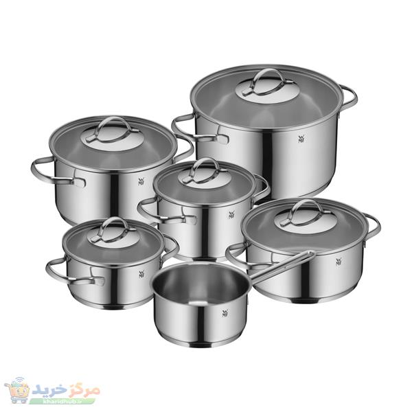 سرویس قابلمه استیل یازده پارچه دبلیو ام اف مدل APARTO