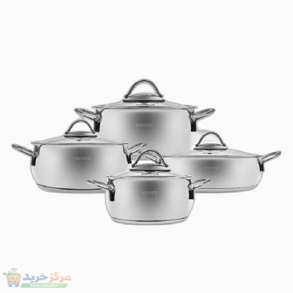 سرویس قابلمه استیل 8 پارچه کاراجا مدل Urla
