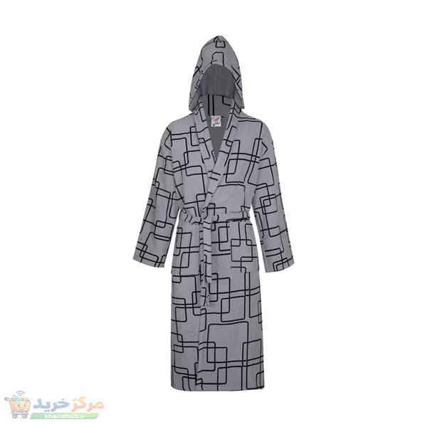 حوله پالتویی ارغوان مدل هندسی سایز 125