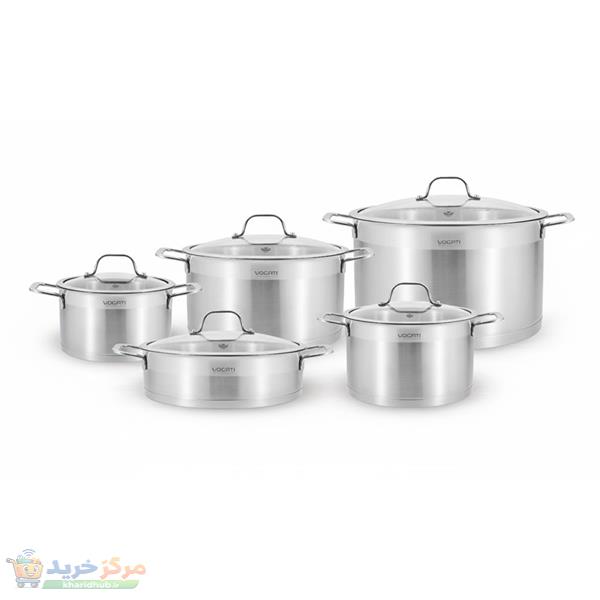 سرویس قابلمه و تابه استیل ۱۰ پارچه وگاتی مدل CW-STS10