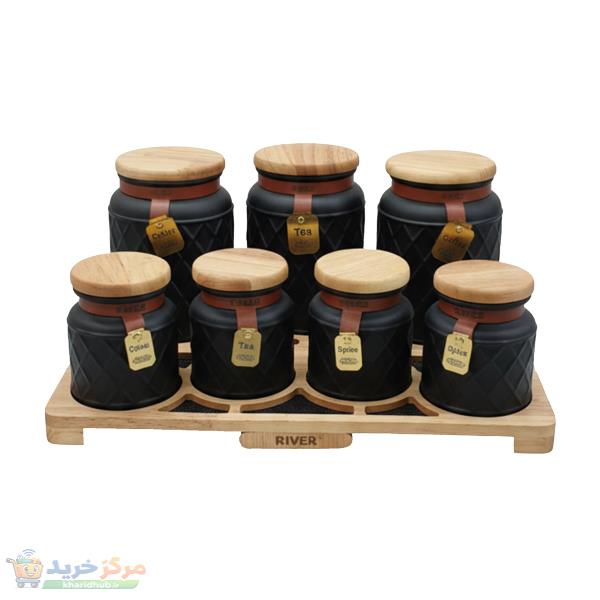 ست پاسماوری 8 پارچه ریور مدل حصیری کد DH1005