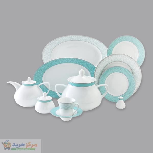 سرویس غذاخوری 108 پارچه 12 نفر چینی زرین ایران مدل شهرزاد ژانتی درجه یک