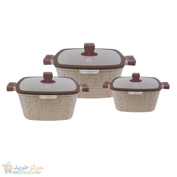 سرویس قابلمه گرانیت 6 پارچه بازرگانی زیو مدل 8566-22