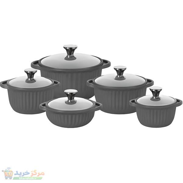 سرویس قابلمه و تابه گرانیت  10 پارچه بازرگانی زیو مدل 8690