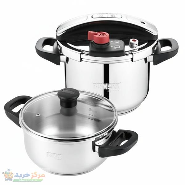 زودپز دوقلو بیسمارک مدل BM220 گنجایش 4 و7 لیتر