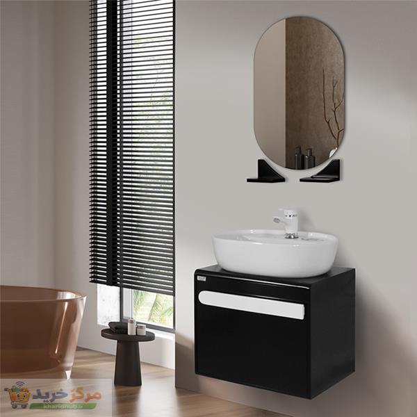 ست کابینت روشویی آزالیا مدل ellipse12 به همراه آینه و شلف