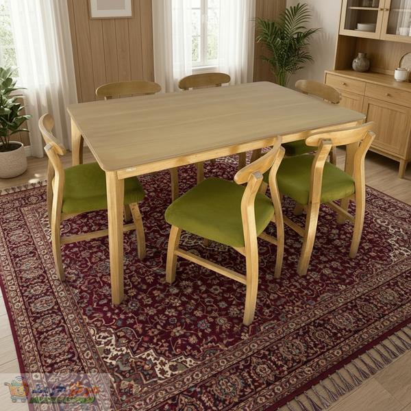 میز و صندلی ناهارخوری 6 نفره گالری چوب آشنایی مدل Khod-Kh-Bog