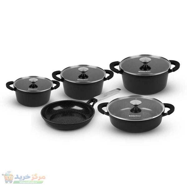 سرویس قابلمه و تابه گرانیتی 9 پارچه سوناشی مدل SCW-610