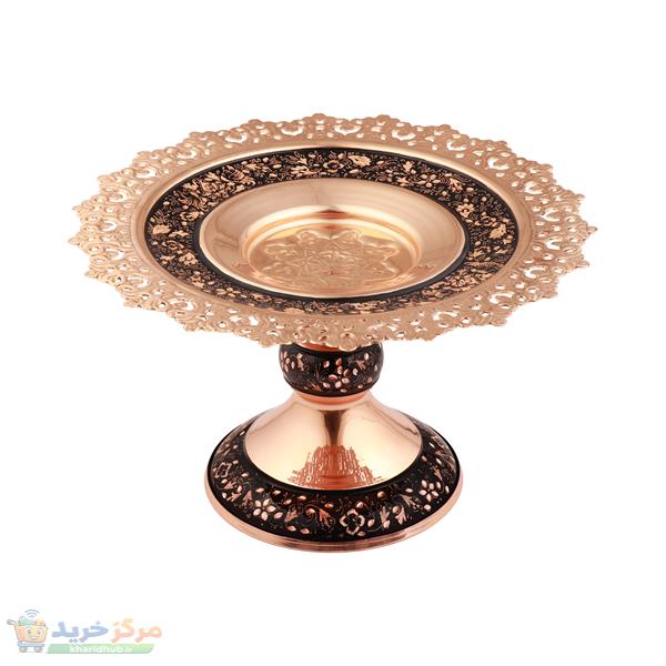 شیرینی خوری مسی مدل الماس تراش کد 30