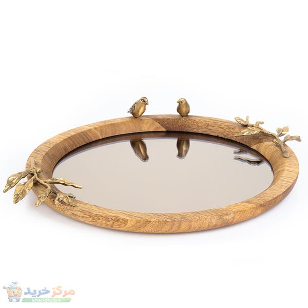 سینی  گلد کیش مدل آینه ای کد GK829505