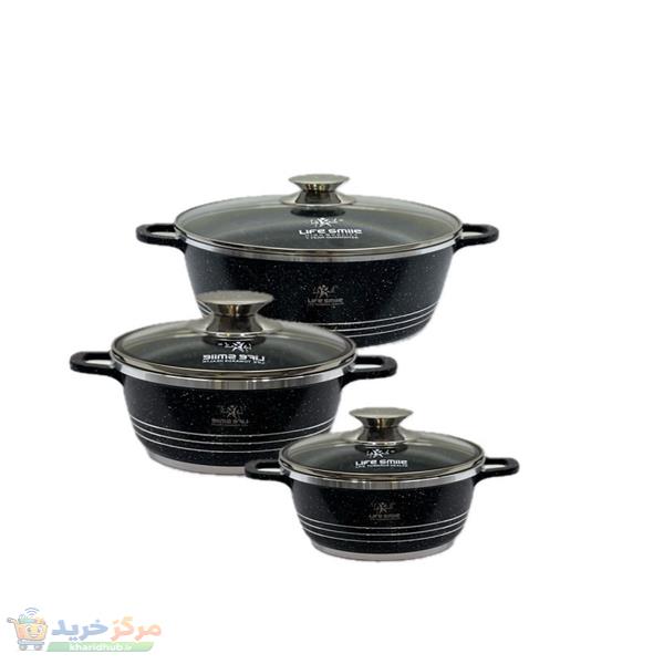 سرویس قابلمه گرانیتی 6 پارچه لایف اسمایل مدل LIFEP17-6
