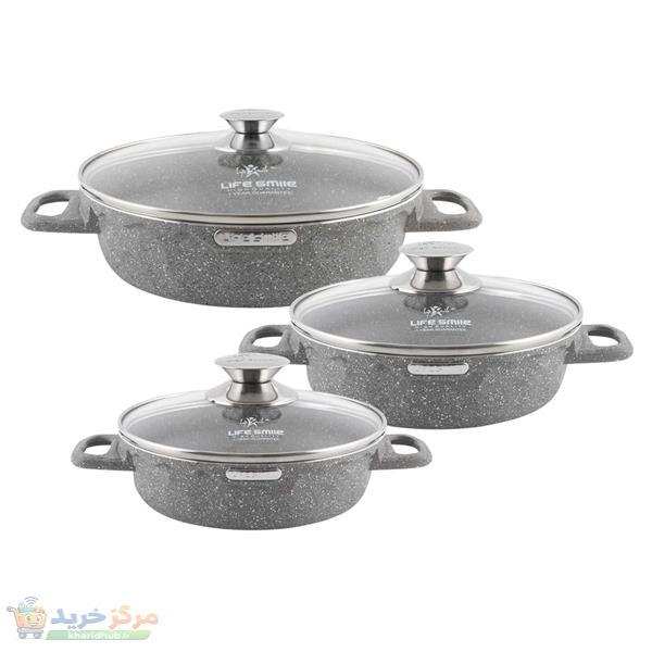 سرویس تابه 6 پارچه لایف اسمایل مدل LIFEP7STSHR-6-2