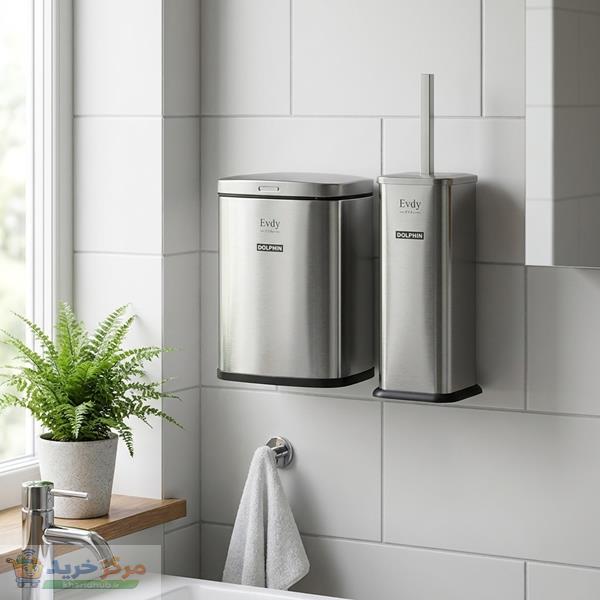 ست سطل و فرچه دلفین مدل دیواری کد Wbr-007