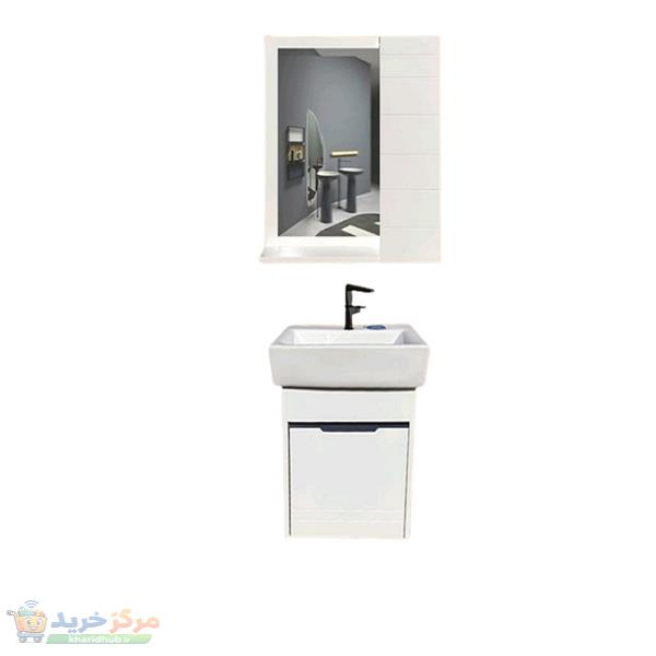 ست کابینت و روشویی مدل آیلا 40 به همراه آینه باکس