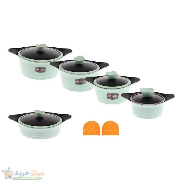 سرویس تابه و قابلمه گرانیتی 12 پارچه ام جی اس مدل KC1216