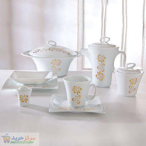 سرویس 90 پارچه چینی زرین سری وینچی مدل پریماورا درجه عالی