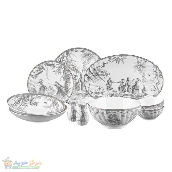 سرویس غذا خوری 28 پارچه 6 نفره گلد کیش مدل آدلیا GK646386