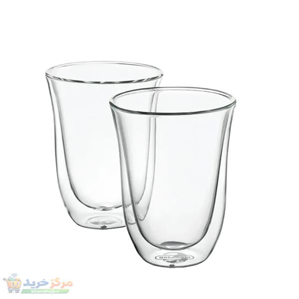 فنجان دلونگی مدل دوجداره  Latte Macchiato کد DLSC312 مجموعه 2 عددی