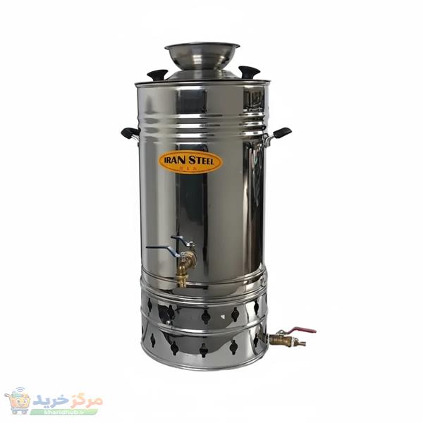 سماور گازی ایران استیل کد 030 گنجایش 30 لیتر